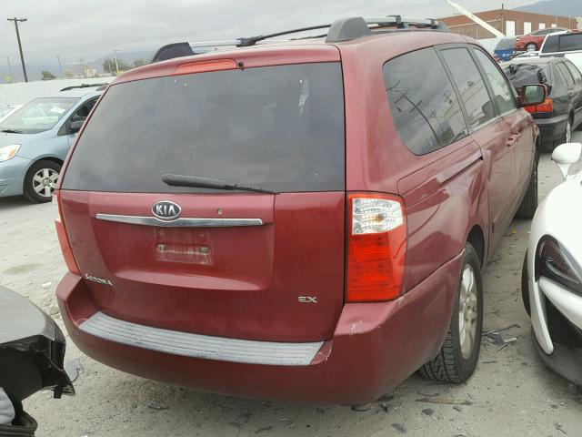 KNDMB233966056490 - 2006 KIA SEDONA EX RED photo 4