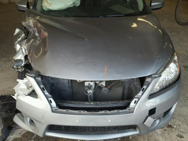 3N1AB7AP5DL734535 - 2013 NISSAN SENTRA S GRAY photo 7