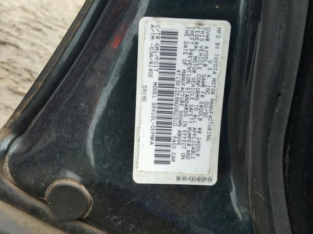 4T1SK12E8NU062310 - 1992 TOYOTA CAMRY LE მწვანე ფოტო 10