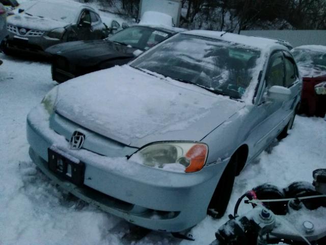 1HGEM22572L020697 - 2002 HONDA CIVIC LX BLUE photo 2