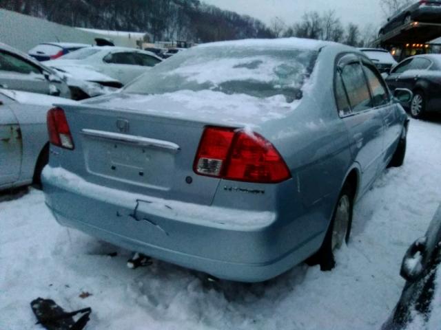 1HGEM22572L020697 - 2002 HONDA CIVIC LX BLUE photo 3