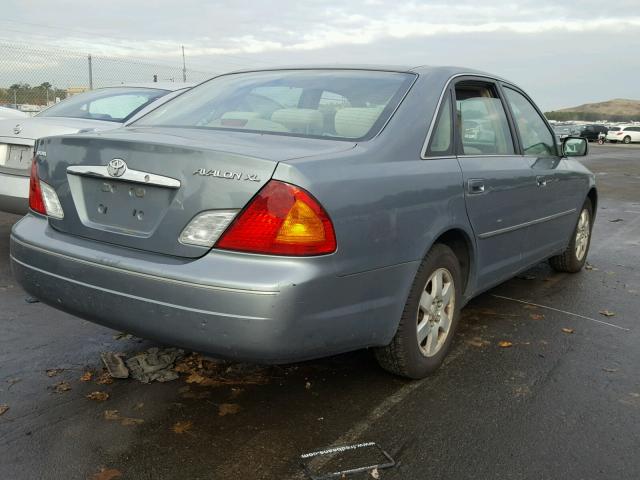 4T1BF28B11U162721 - 2001 TOYOTA AVALON XL GRAY photo 4