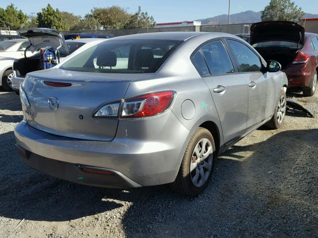 JM1BL1UG4B1408821 - 2011 MAZDA 3 I GRAY photo 4