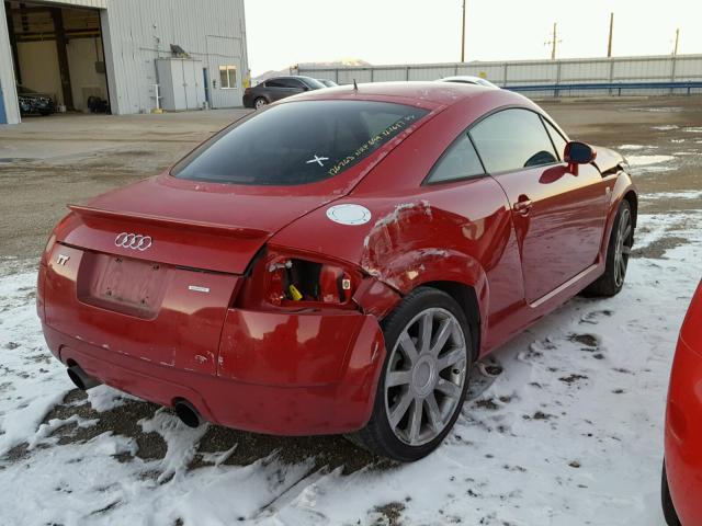 TRUWT28N511048575 - 2001 AUDI TT QUATTRO RED photo 4