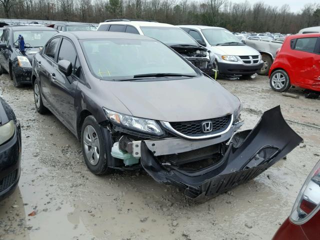 19XFB2F57EE030520 - 2014 HONDA CIVIC LX GRAY photo 1