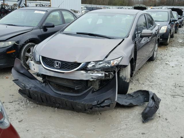 19XFB2F57EE030520 - 2014 HONDA CIVIC LX GRAY photo 2