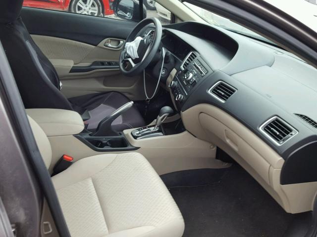 19XFB2F57EE030520 - 2014 HONDA CIVIC LX GRAY photo 5