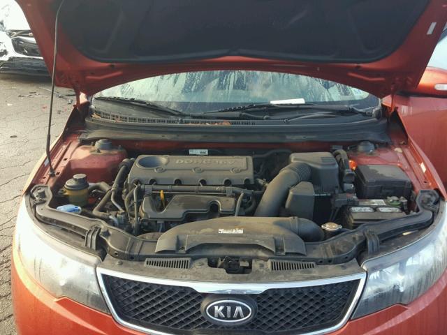 KNAFW4A31A5115684 - 2010 KIA FORTE SX ORANGE photo 7