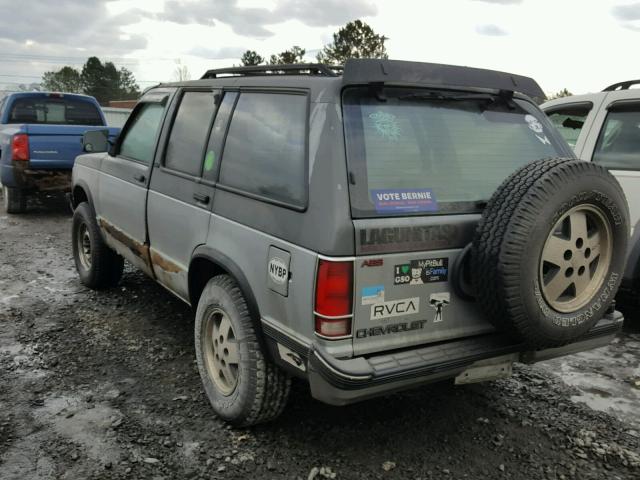 1GNDT13Z2N2114254 - 1992 CHEVROLET BLAZER S10 GRAY photo 3