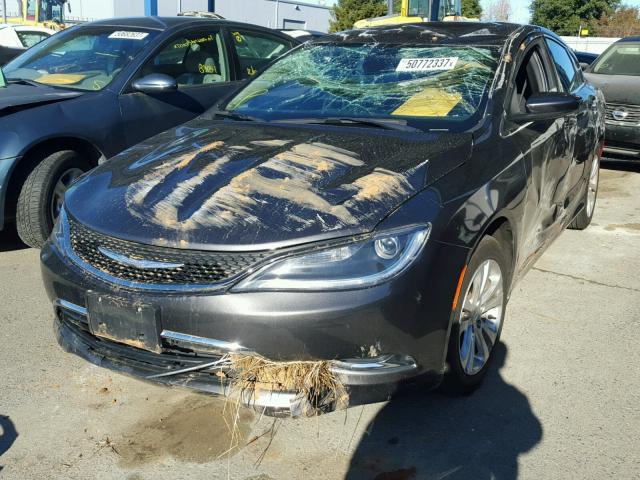 1C3CCCAB7FN740912 - 2015 CHRYSLER 200 LIMITE GRAY photo 2