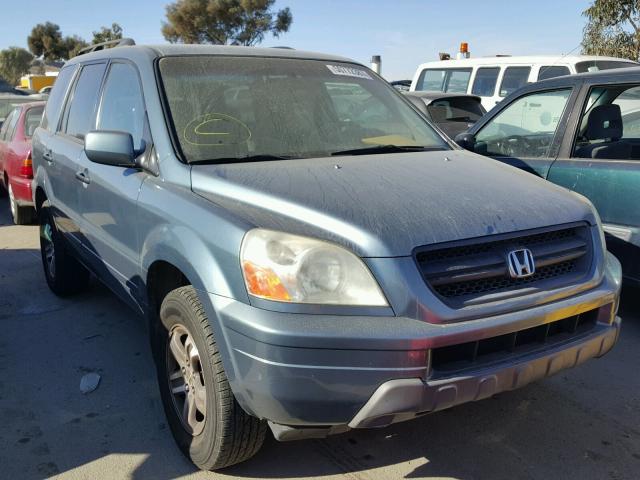 2HKYF18445H540539 - 2005 HONDA PILOT EX BLUE photo 1