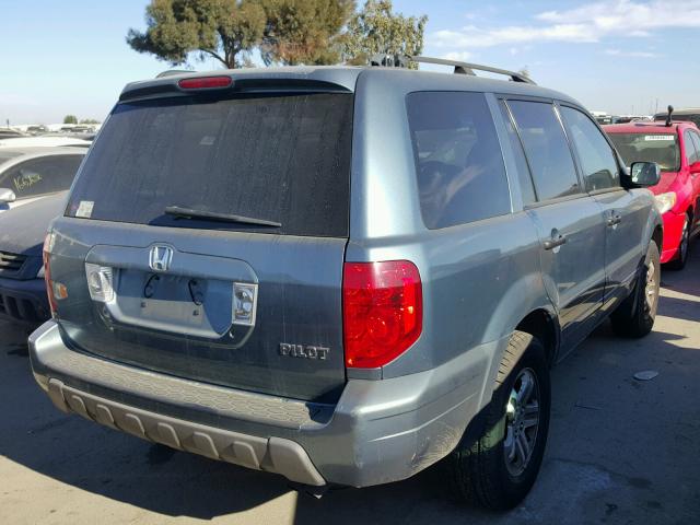 2HKYF18445H540539 - 2005 HONDA PILOT EX BLUE photo 4