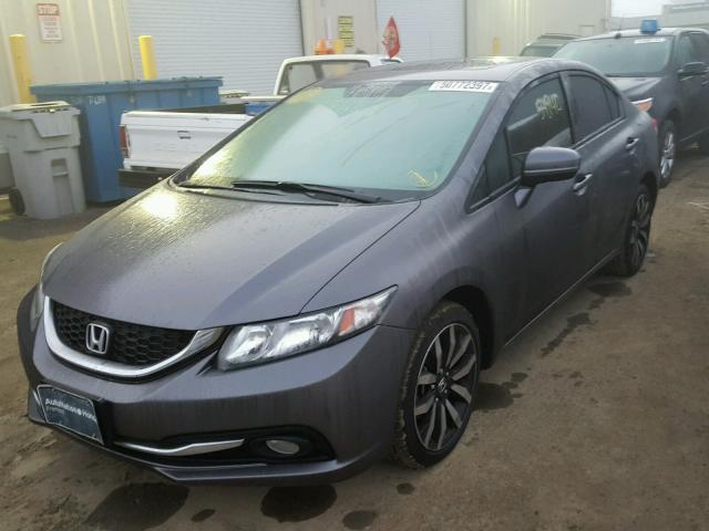 19XFB2F99EE256061 - 2014 HONDA CIVIC EXL GRAY photo 2