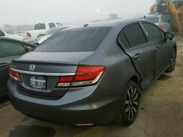 19XFB2F99EE256061 - 2014 HONDA CIVIC EXL GRAY photo 4