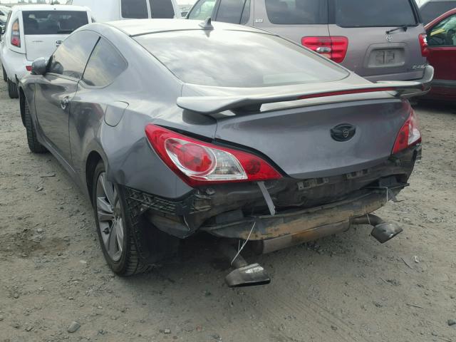 KMHHT6KD4BU063915 - 2011 HYUNDAI GENESIS CO GRAY photo 3