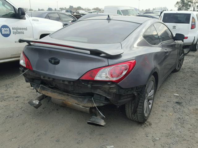 KMHHT6KD4BU063915 - 2011 HYUNDAI GENESIS CO GRAY photo 4