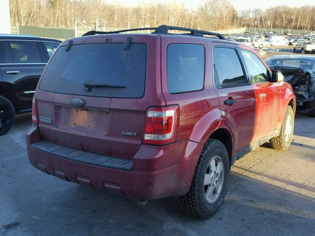 1FMCU93G49KA09022 - 2009 FORD ESCAPE XLT RED photo 4