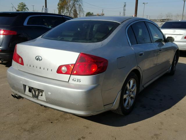 JNKCV51E95M212450 - 2005 INFINITI G35 SILVER photo 4