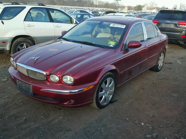 SAJEA51C34WD88759 - 2004 JAGUAR X-TYPE 3.0 BURGUNDY photo 2