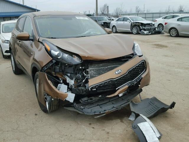 KNDPMCAC8H7267922 - 2017 KIA SPORTAGE L BROWN photo 1