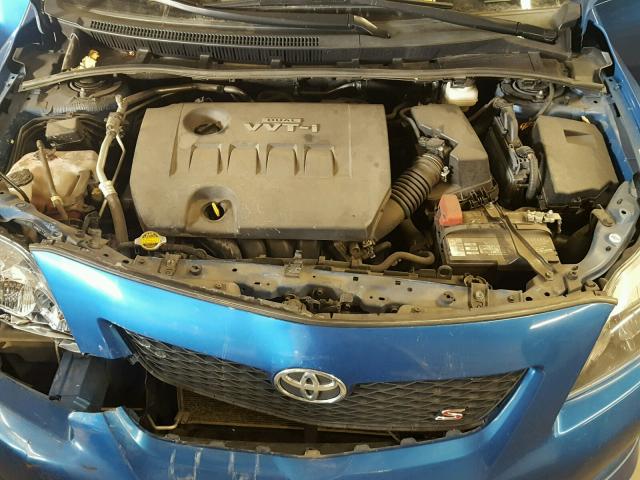 1NXBU40E29Z014113 - 2009 TOYOTA COROLLA BA BLUE photo 7