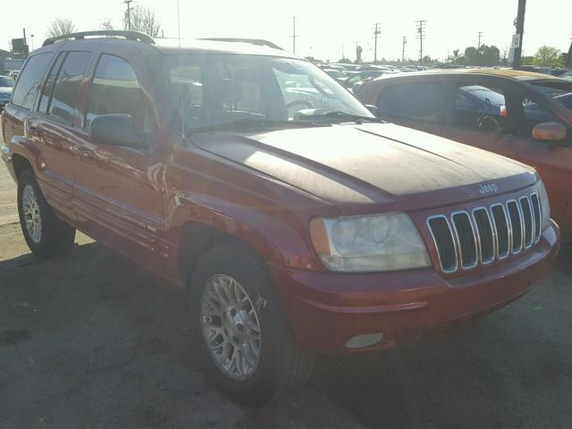 1J4GW58N92C184070 - 2002 JEEP GRAND CHER RED photo 1