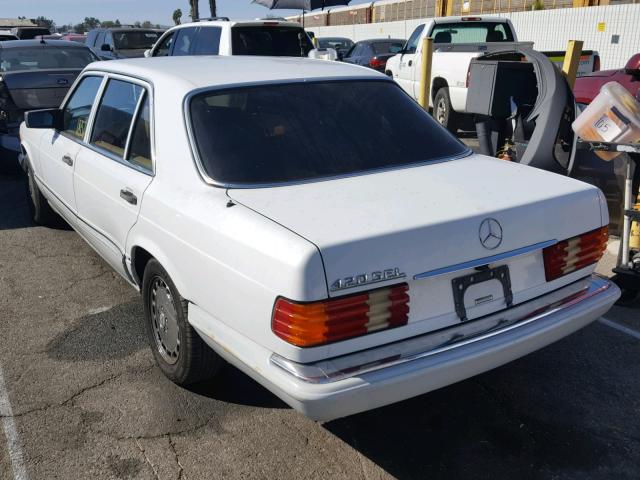 WDBCA35E0MA592112 - 1991 MERCEDES-BENZ 420 SEL WHITE photo 3