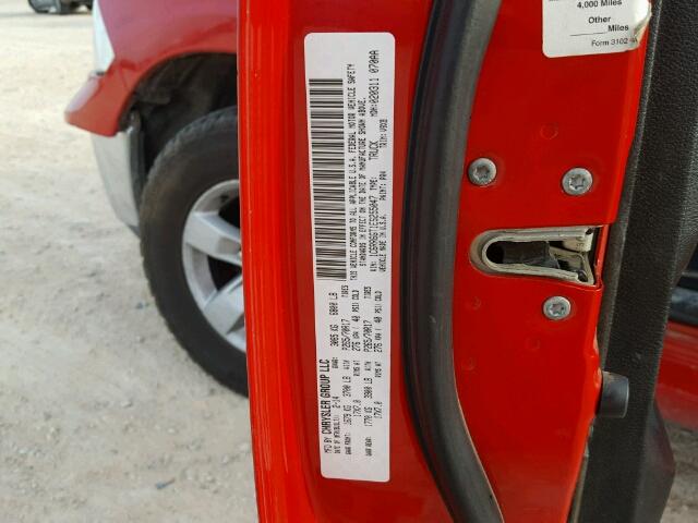 1C6RR6GT1ES255047 - 2014 RAM 1500 SLT RED photo 10