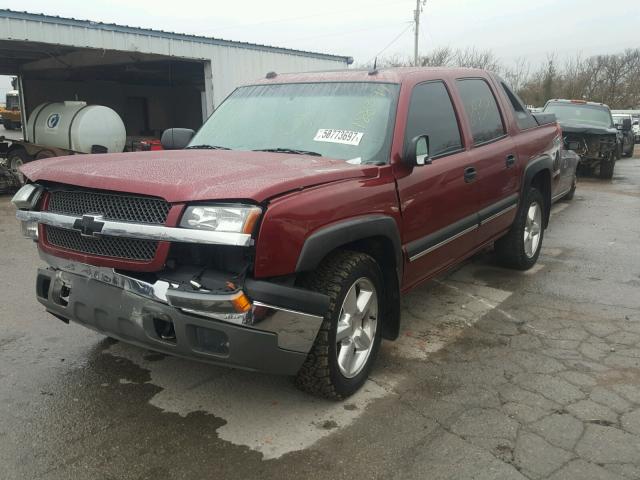 3GNEK12T74G188344 - 2004 CHEVROLET AVALANCHE MAROON photo 2