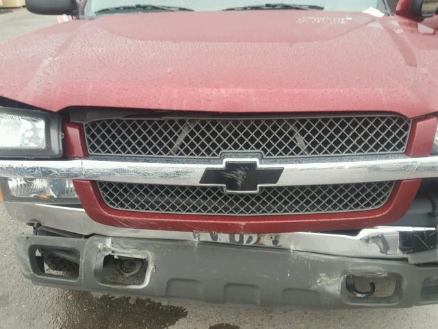 3GNEK12T74G188344 - 2004 CHEVROLET AVALANCHE MAROON photo 7