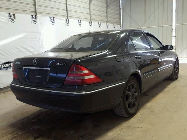 WDBNG83J13A369614 - 2003 MERCEDES-BENZ S 430 4MAT BLACK photo 4