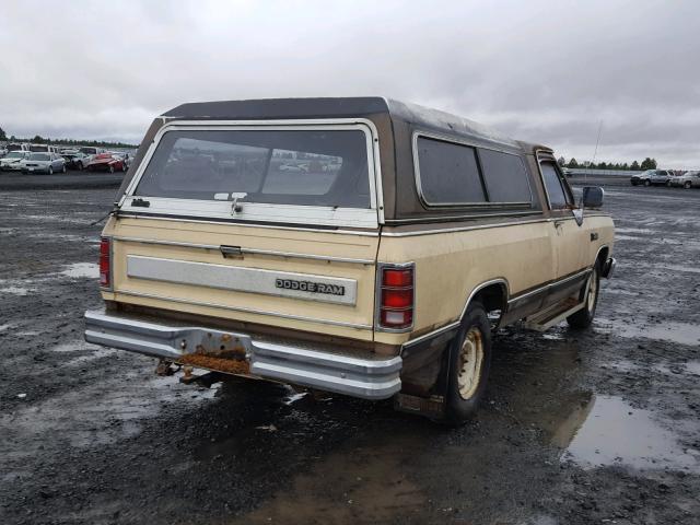 1B7JD24Y4JS612695 - 1988 DODGE D-SERIES D TWO TONE photo 4