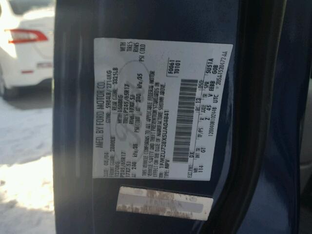 1FMZU73EX5UA04841 - 2005 FORD EXPLORER X BLUE photo 10