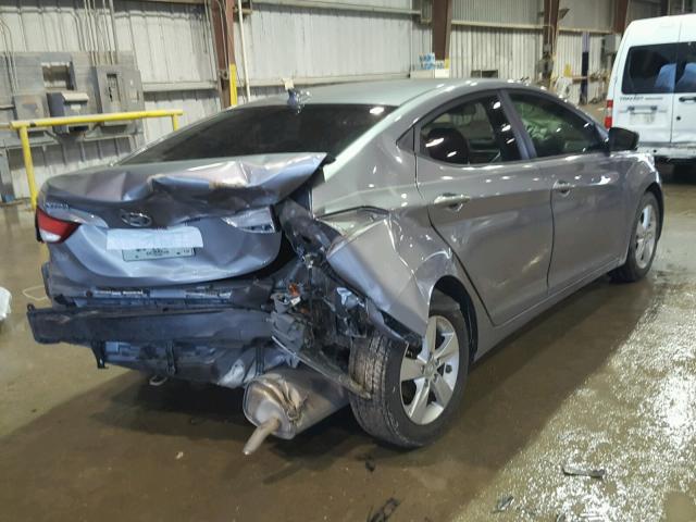 KMHDH4AE5BU146316 - 2011 HYUNDAI ELANTRA GL GRAY photo 4