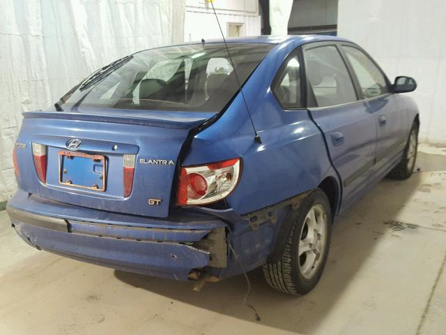 KMHDN56D55U136405 - 2005 HYUNDAI ELANTRA GL BLUE photo 4