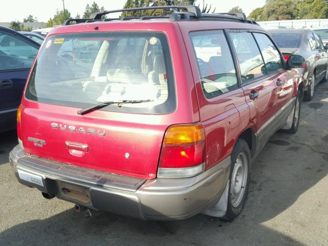 JF1SF6557XG716044 - 1999 SUBARU FORESTER S BURGUNDY photo 4