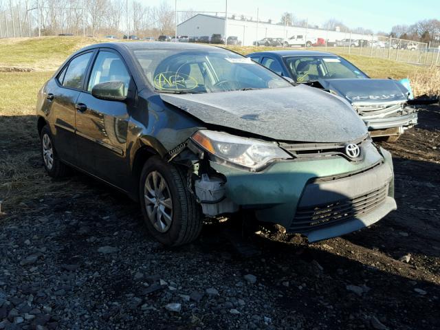 2T1BPRHE4EC007376 - 2014 TOYOTA COROLLA EC GREEN photo 1