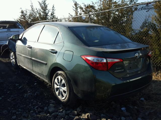 2T1BPRHE4EC007376 - 2014 TOYOTA COROLLA EC GREEN photo 3