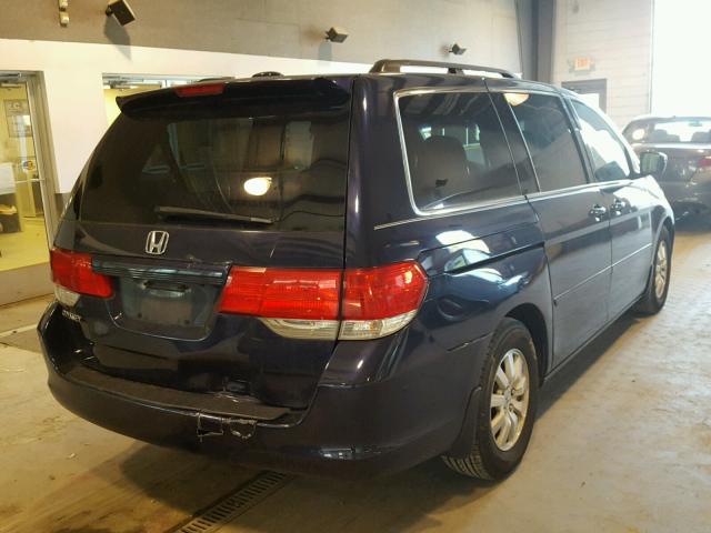 5FNRL38628B040845 - 2008 HONDA ODYSSEY EX BLUE photo 4