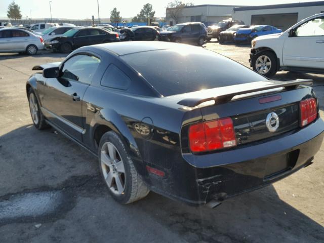 1ZVHT82H665185644 - 2006 FORD MUSTANG GT BLACK photo 3