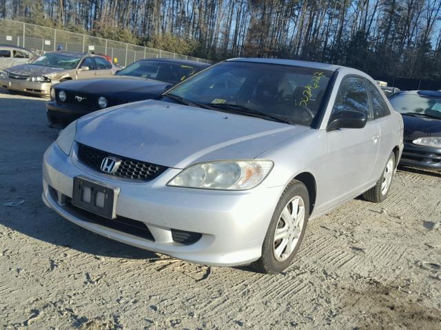 1HGEM21595L035272 - 2005 HONDA CIVIC LX SILVER photo 2