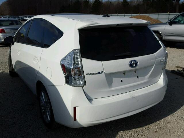 JTDZN3EU0C3017714 - 2012 TOYOTA PRIUS V WHITE photo 3