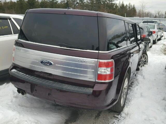 2FMHK6DC9BBD00489 - 2011 FORD FLEX LIMIT MAROON photo 4