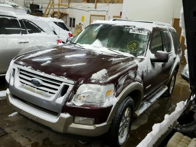 1FMEU74E76UA83707 - 2006 FORD EXPLORER E BURGUNDY photo 2