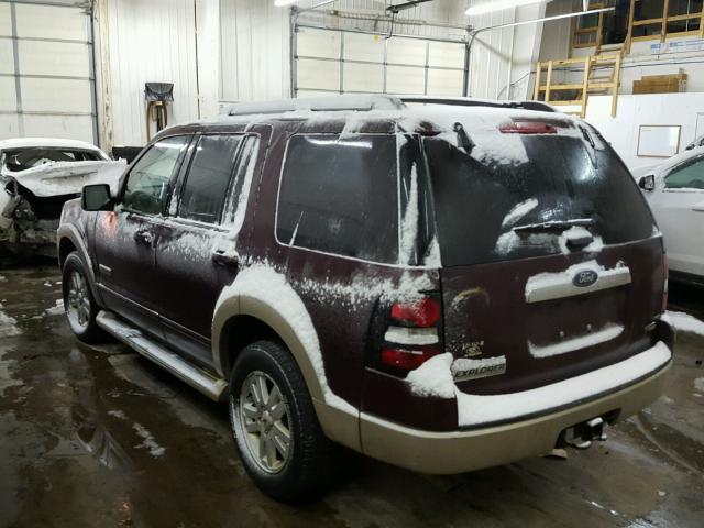 1FMEU74E76UA83707 - 2006 FORD EXPLORER E BURGUNDY photo 3