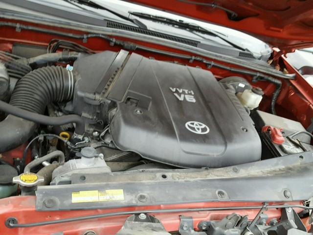 3TMMU4FN3EM070497 - 2014 TOYOTA TACOMA DOU RED photo 7