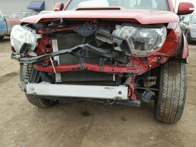 3TMMU4FN3EM070497 - 2014 TOYOTA TACOMA DOU RED photo 9