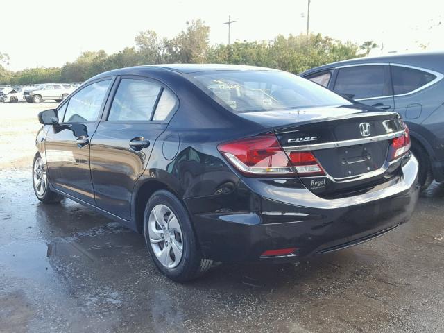 2HGFB2F57EH502253 - 2014 HONDA CIVIC LX BLACK photo 3