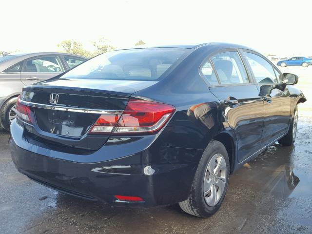 2HGFB2F57EH502253 - 2014 HONDA CIVIC LX BLACK photo 4