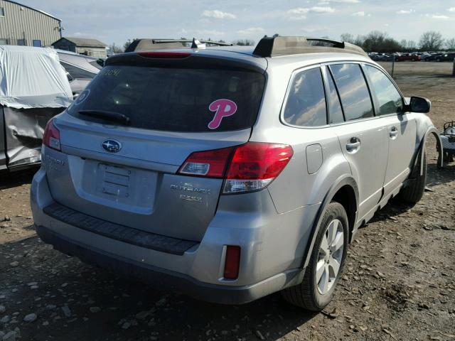 4S4BRBKC6B3417041 - 2011 SUBARU OUTBACK 2. SILVER photo 4